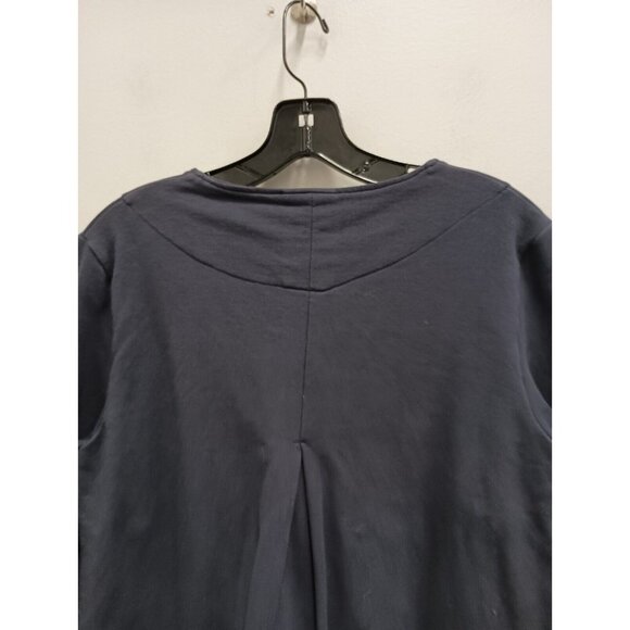 Neon Buddha Womens Lagenlook Jacket Size Small Navy Button Front Terry Casual - Picture 7 of 7